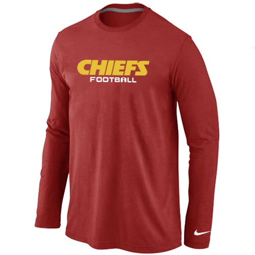 Nike Kansas City Chiefs Authentic Font Long Sleeve NFL T-Shirt - Red